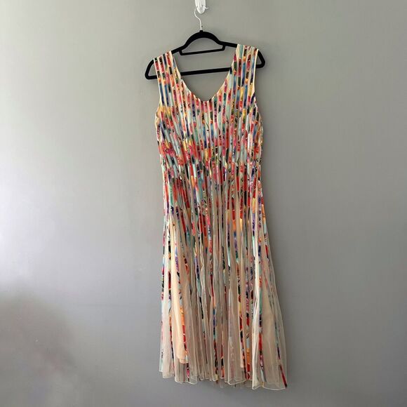 Terramina Multicolor Striped Midi Dress - Picture 2 of 5